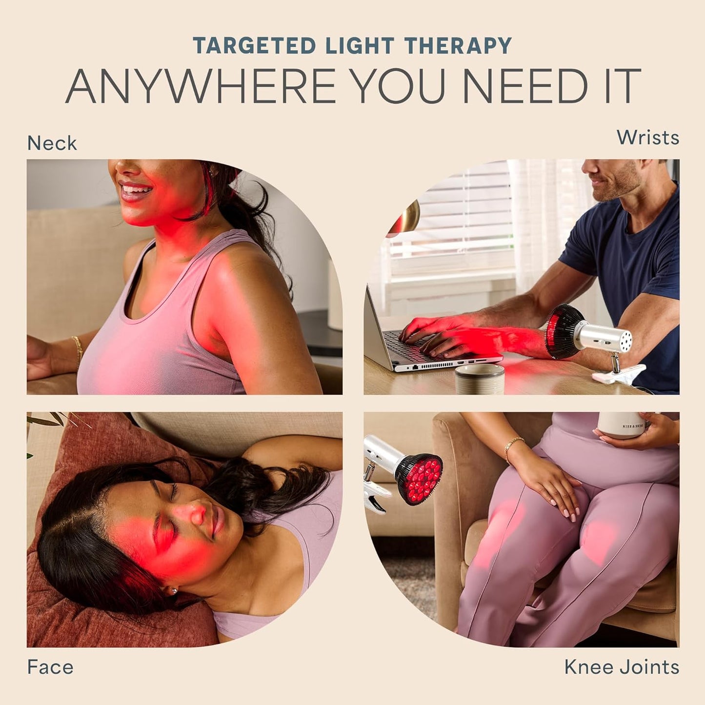 Infraglow NIR & Red Light Therapy Lamp - Infrared Red Light Therapy Bulb with 18 Leds & Clip-On Lamp - At-Home Red Light Therapy for Body, Chronic Pain Relief, Skin Wellness, & Recovery
