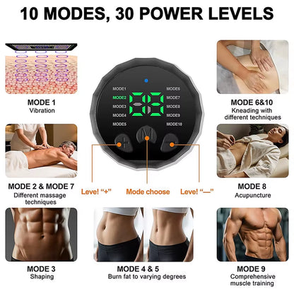 Ab Toning Belt Muscle Toner EMS Electronic Muscle Stimulator Fitness Training Equipment Abdomen Arm Body Shaping USB Rechargeble