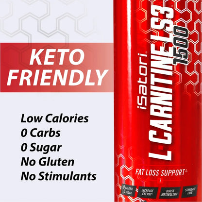 L-Carnitine LS3 Concentrated Liquid Metabolic Enhancer and Energy Booster - Health and Fitness - Keto Friendly - Stimulant Free - Pink Lemonade 1500Mg (32 Servings)