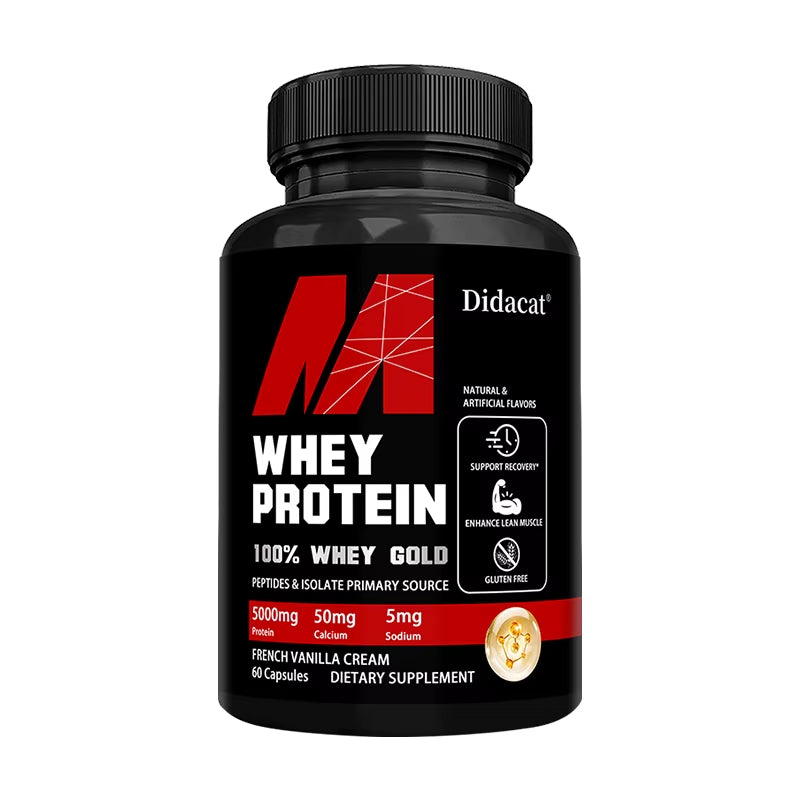 Whey Protein Concentrate, with 5000Mg Protein, Gluten Free & Non-Gmo, Boost Immunity and Support Post-Exercise Recovery