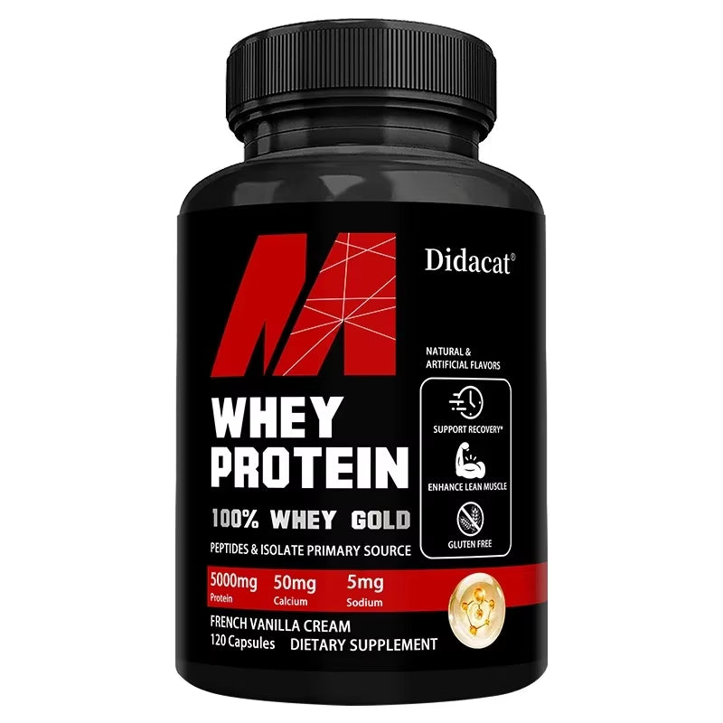 Whey Protein Concentrate, with 5000Mg Protein, Gluten Free & Non-Gmo, Boost Immunity and Support Post-Exercise Recovery