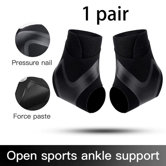 2PC Adjustable Ankle Support Pad Ankle Sleeve Pressure Anti-Spinning Elastic Breathable Support Fitness Sports Safety Prevention