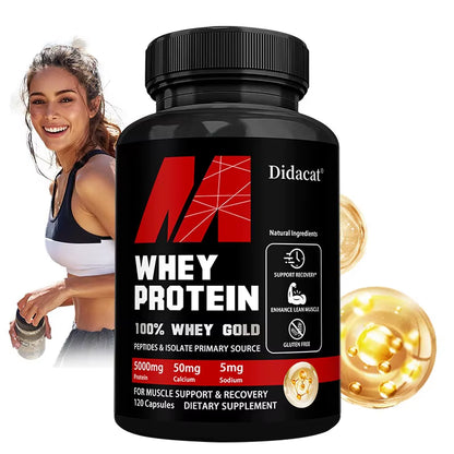 Whey Protein Concentrate, with 5000Mg Protein, Gluten Free & Non-Gmo, Boost Immunity and Support Post-Exercise Recovery