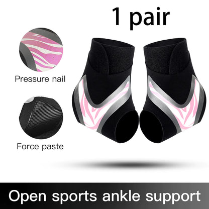 2PC Adjustable Ankle Support Pad Ankle Sleeve Pressure Anti-Spinning Elastic Breathable Support Fitness Sports Safety Prevention