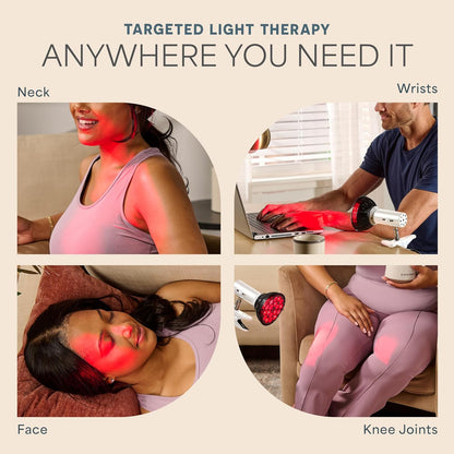 Infraglow NIR & Red Light Therapy Lamp - Infrared Red Light Therapy Bulb with 18 Leds & Clip-On Lamp - At-Home Red Light Therapy for Body, Chronic Pain Relief, Skin Wellness, & Recovery