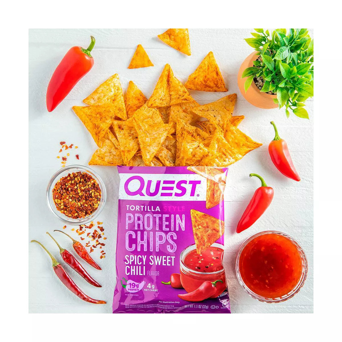 Quest Nutrition Tortilla Style Protein Chips - Spicy Sweet Chili