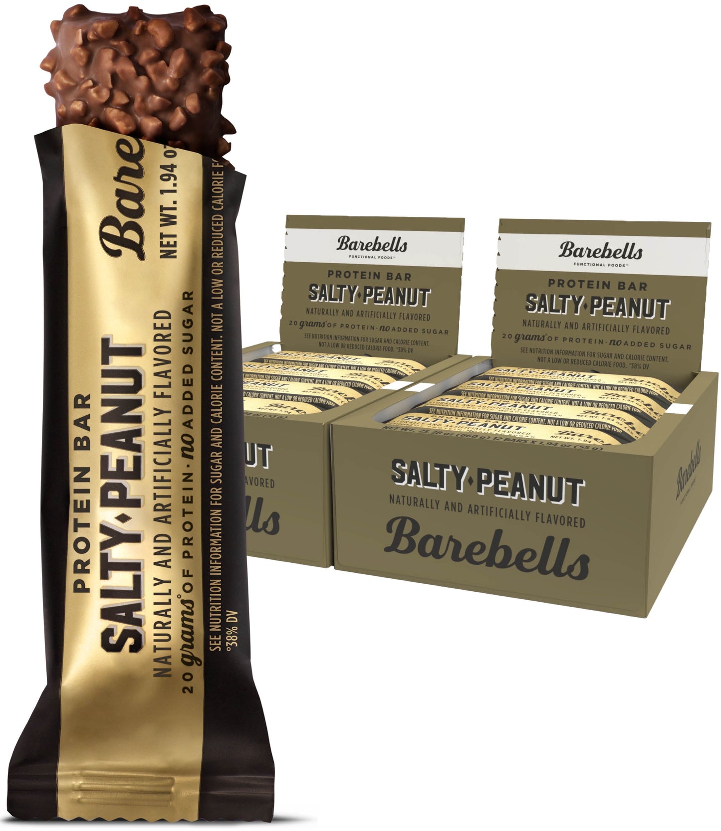 Protein Bars with 20G High Protein, 1.9Oz Bars, Salty Peanut - 24 Count