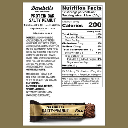 Protein Bars with 20G High Protein, 1.9Oz Bars, Salty Peanut - 24 Count