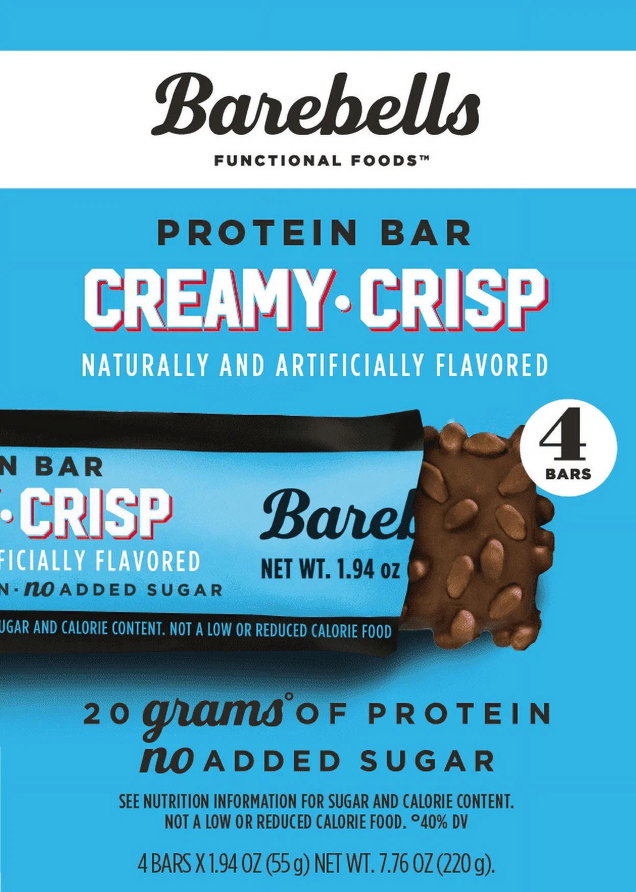 Protein Bars, Creamy Crisp, 20G High Protein, 1.9Oz, 4 Count