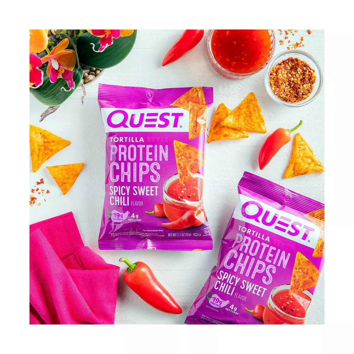 Quest Nutrition Tortilla Style Protein Chips - Spicy Sweet Chili
